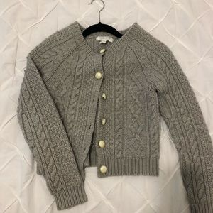Forever 21 Knit Grey Cardigan with Vintage Buttons